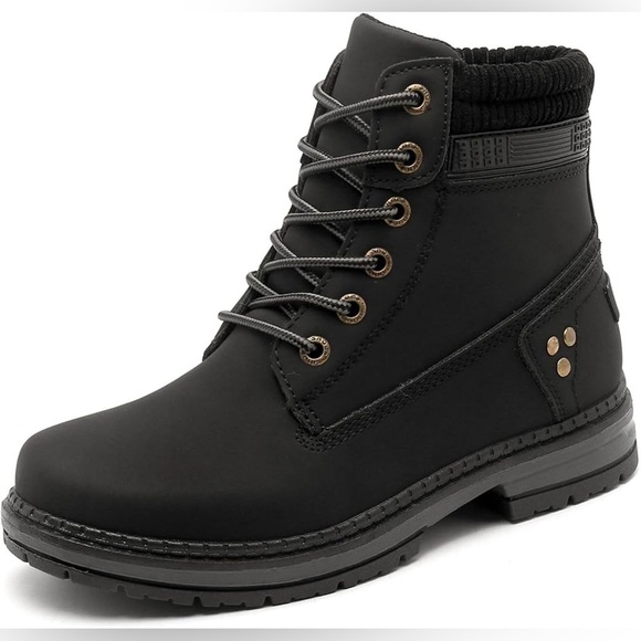 Shoes - Black Steel Toe Work Boots Safety Toe Hiking / Work Boot